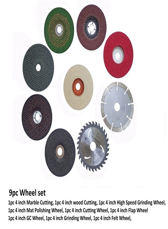 Inditrust مجموعة إنديتراست العملاقة المكونة من 9 قطع (أقراص/عجلات تجليخ مناسبة لقطع الخشب/المعدن/الطوب/الرخام، مجموعة من 9 قطع للتجليخ والتلميع والصقل) - Image 3